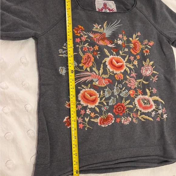 Johnny Was Brielle Pullover | Floral Embroidered Sweatshirt | 100% Cotton - Picture 7 of 10